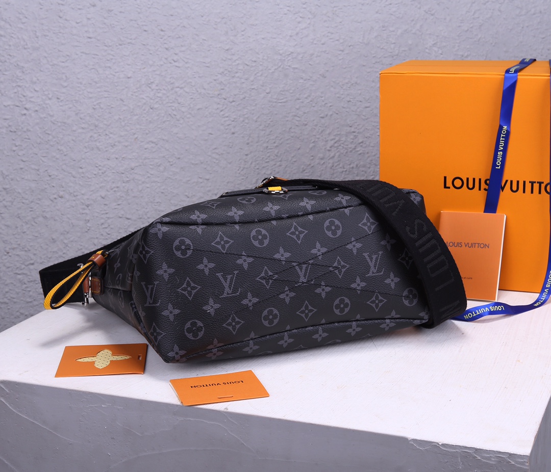 Replica Louis Vuitton Besace Zippee Black/Yellow - Image 8