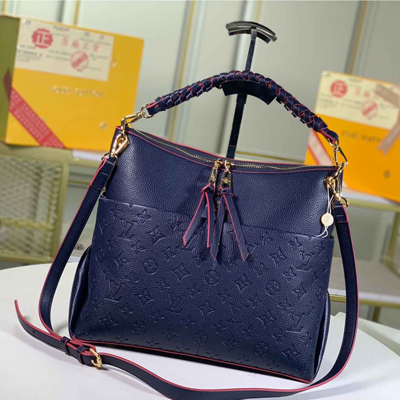 Replica Louis Vuitton Maida Hobo M45522 Black/White/Grey/Blue - Image 13