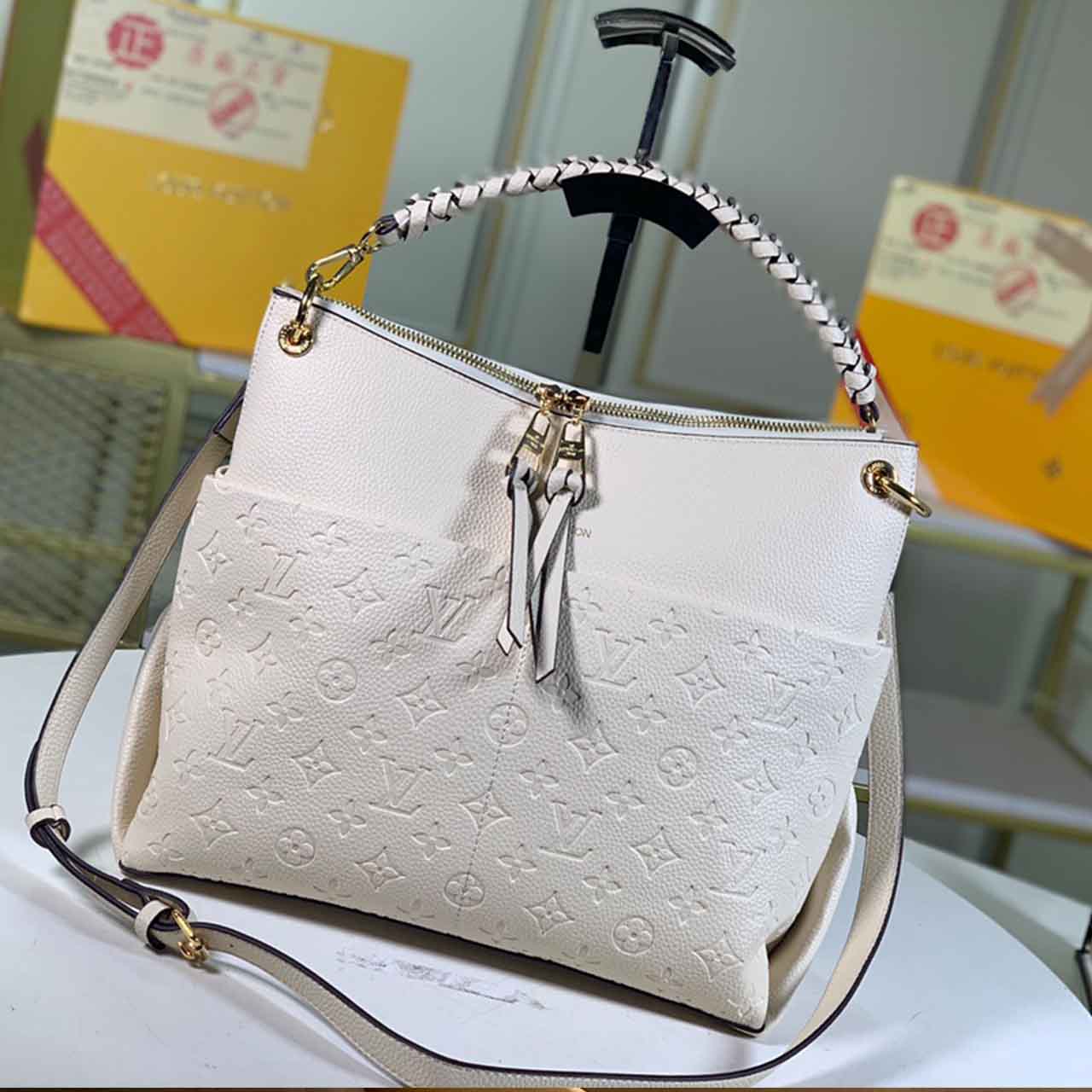 Replica Louis Vuitton Maida Hobo M45522 Black/White/Grey/Blue - Image 5