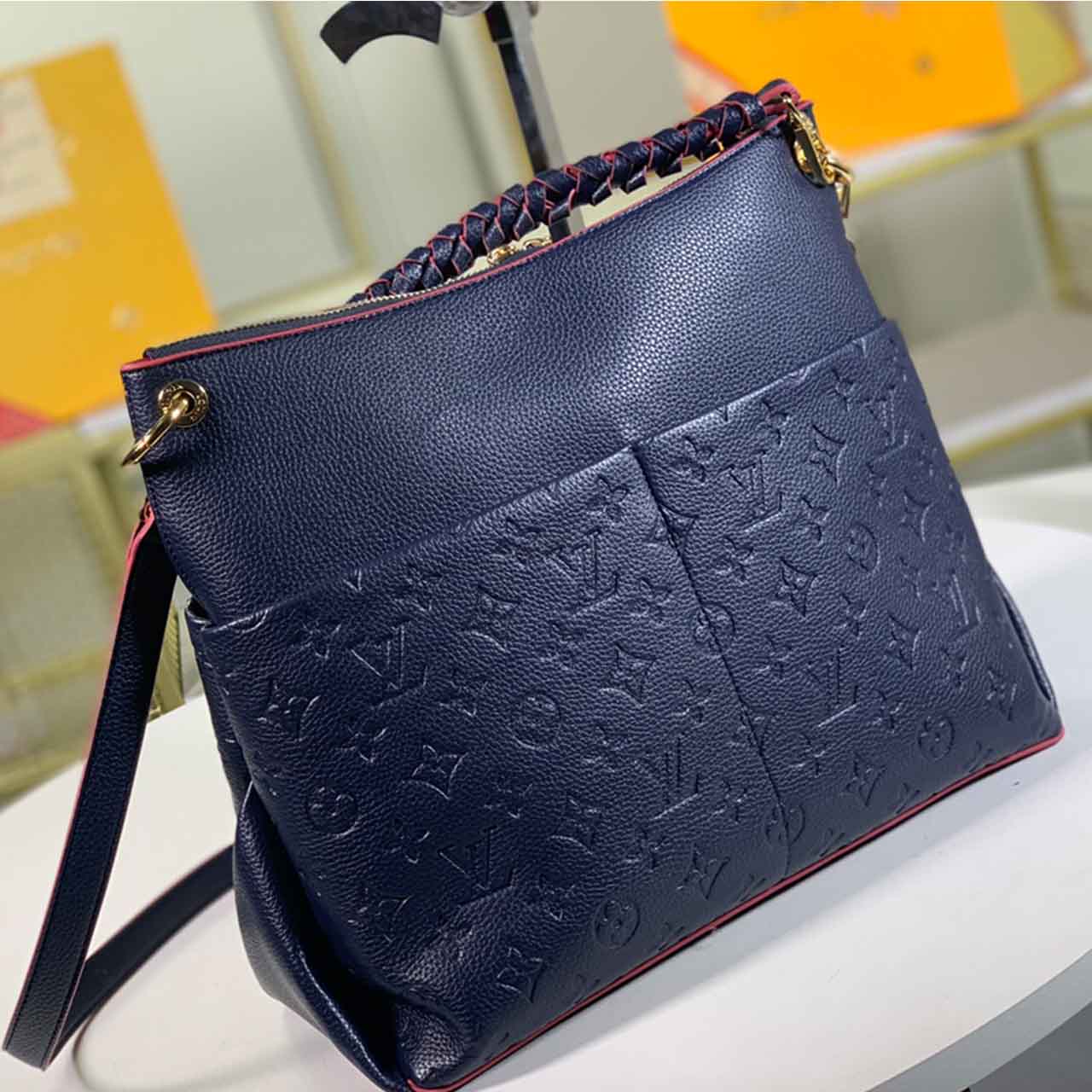 Replica Louis Vuitton Maida Hobo M45522 Black/White/Grey/Blue - Image 12