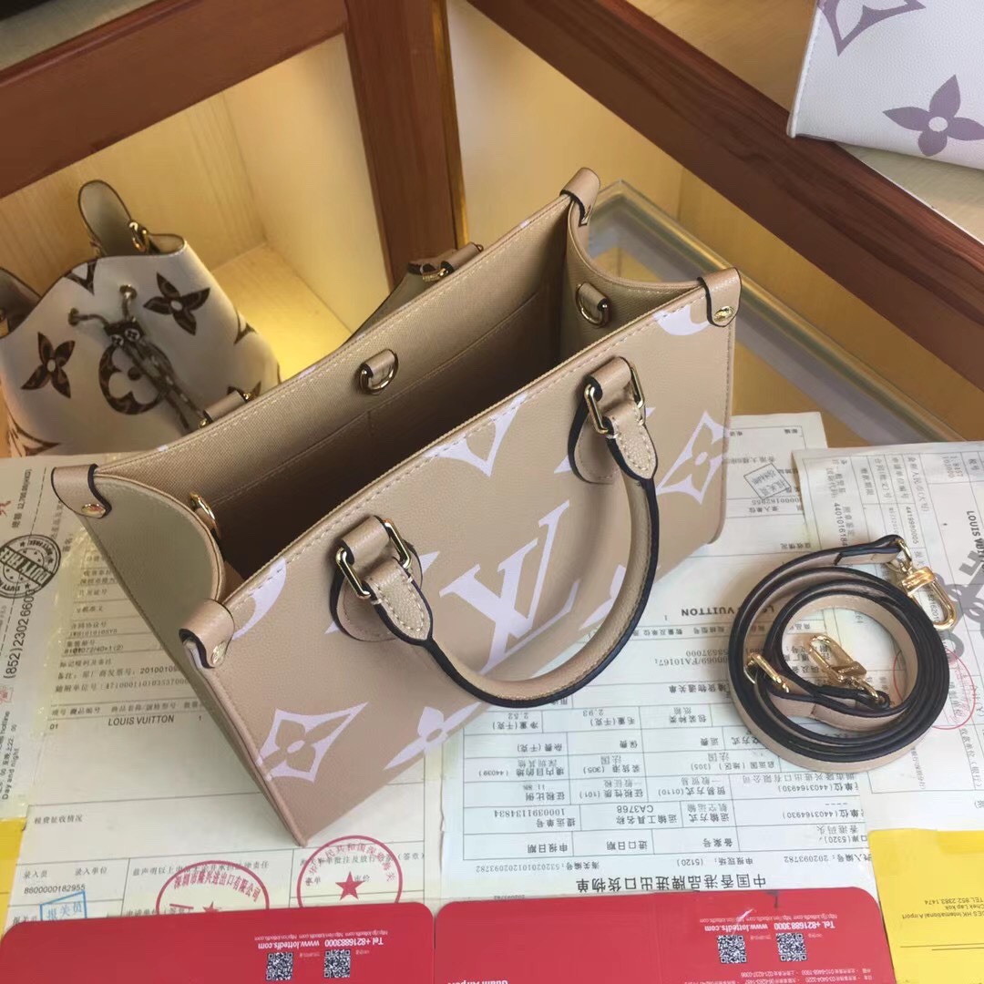 Replica Louis Vuitton Onthego Pm M45659 Black/White/Beige - Image 16
