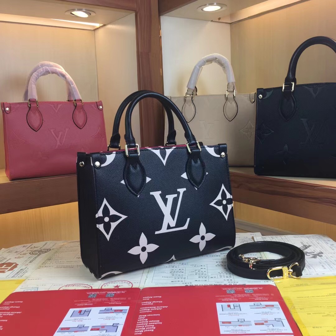 Replica Louis Vuitton Onthego Pm M45659 Black/White/Beige - Image 4