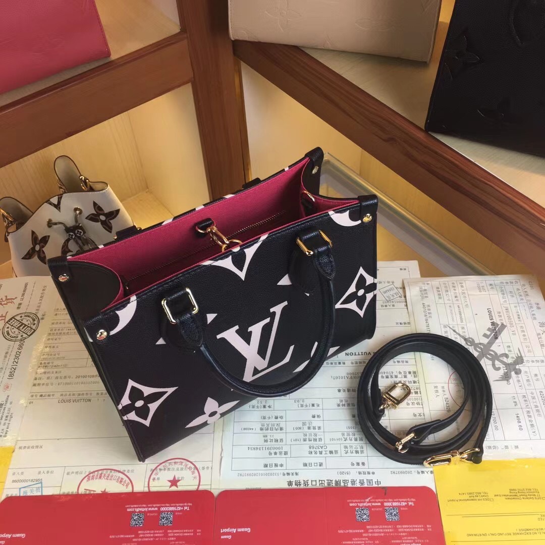 Replica Louis Vuitton Onthego Pm M45659 Black/White/Beige - Image 6