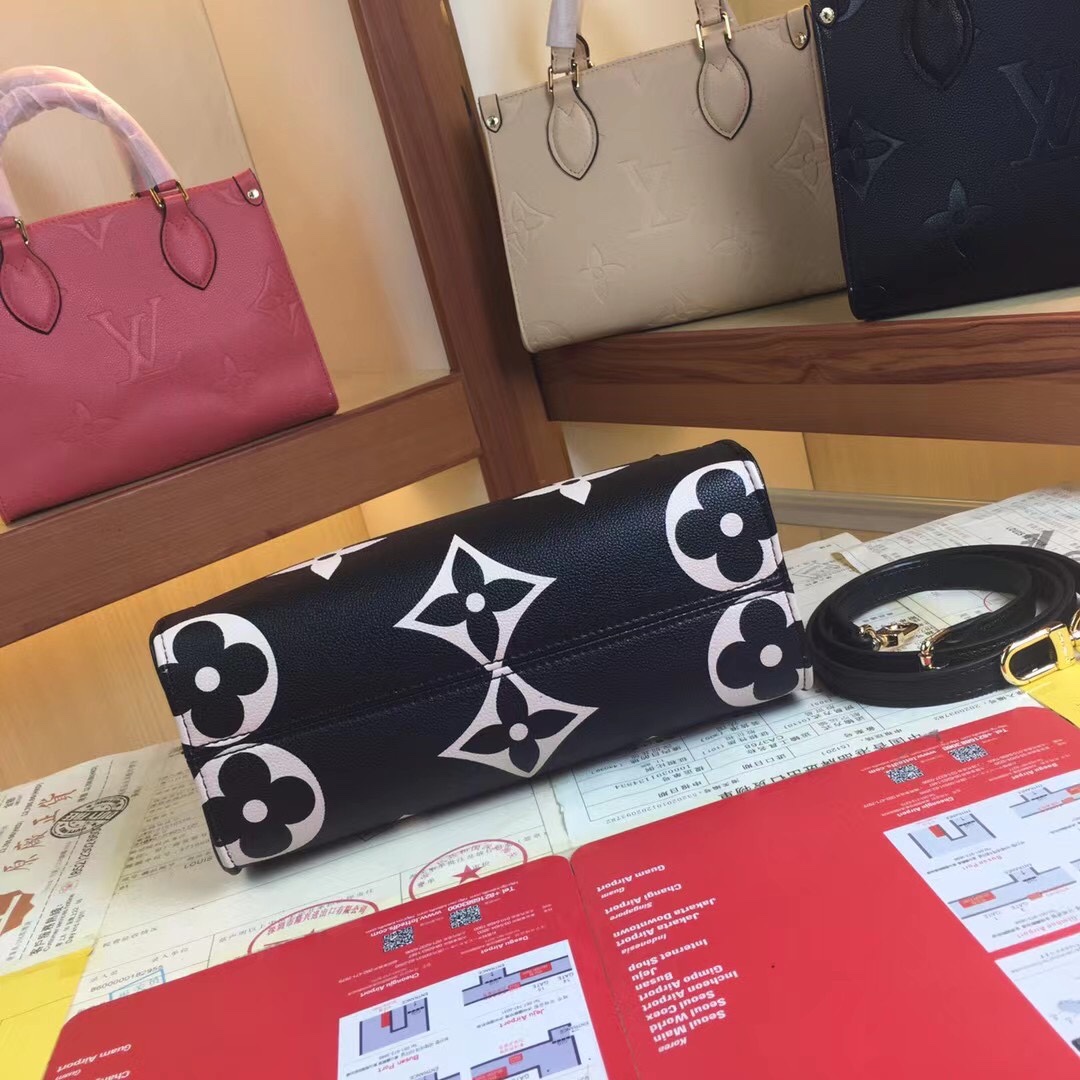 Replica Louis Vuitton Onthego Pm M45659 Black/White/Beige - Image 8