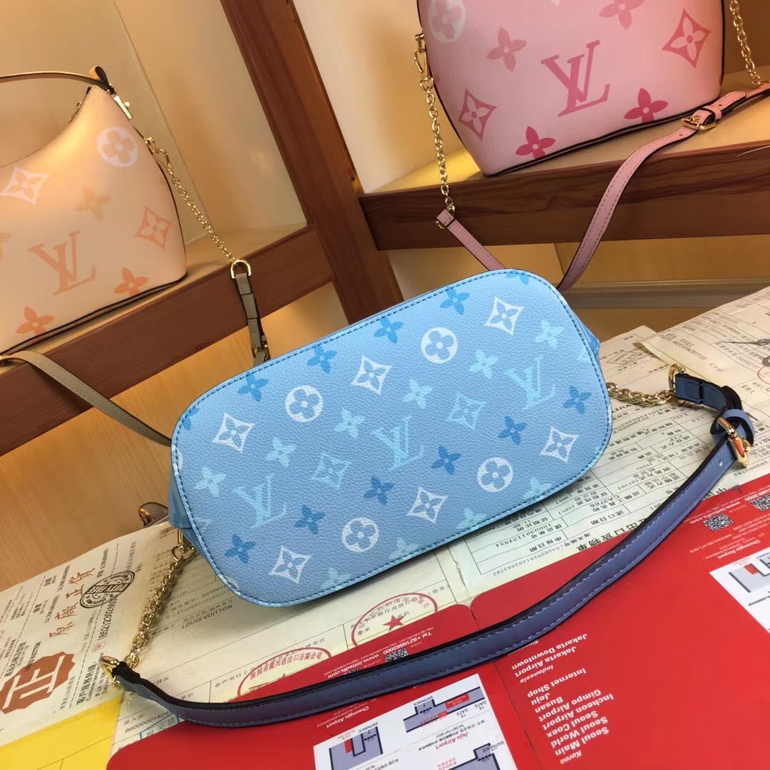 Replica Louis Vuitton Marshmallow Hobo Bag Beige/Pink/Blue - Image 15