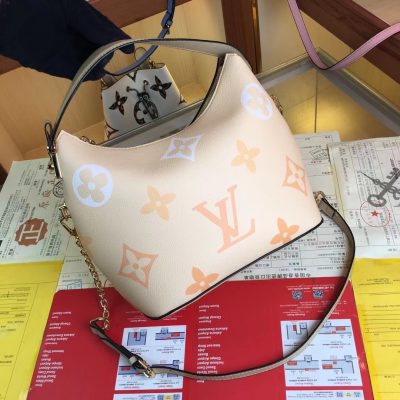Alternative view of Replica Louis Vuitton Marshmallow Hobo Bag Beige/Pink/Blue