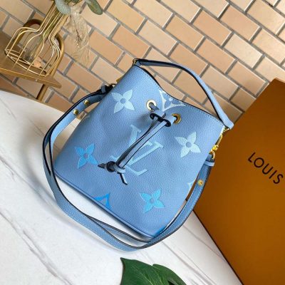 Alternative view of Replica Louis Vuitton Neonoe Bb Bucket Bag Blue/Beige/Pink