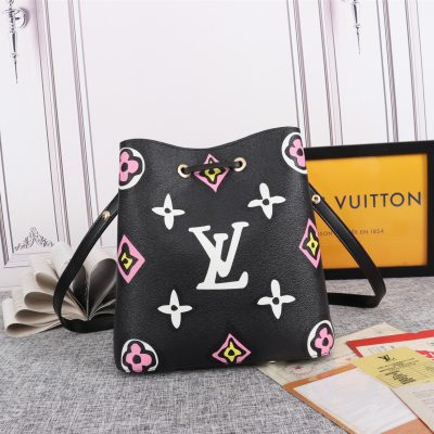 Alternative view of Replica Louis Vuitton Neonoe Mm Bucket Bag Black/White