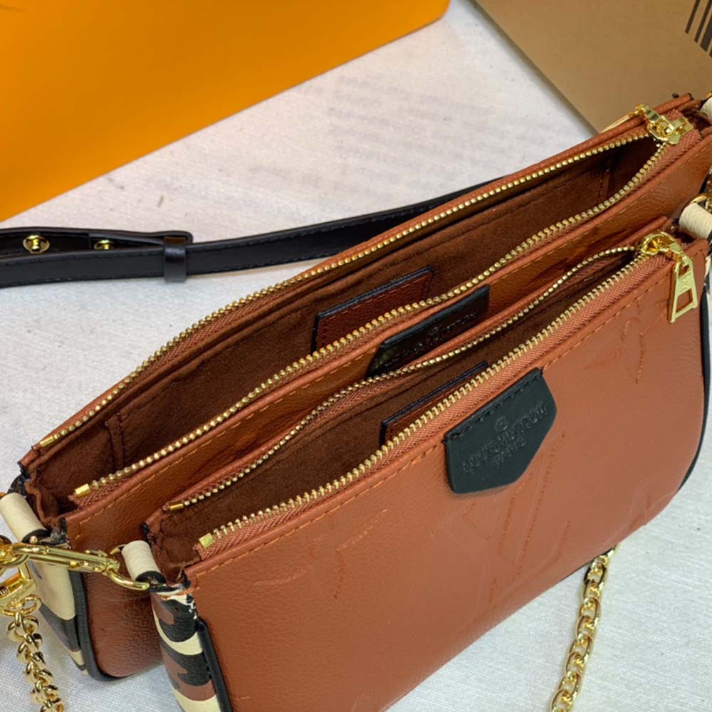 Replica Louis Vuitton Leopard Multi Pochette Accessoires M58520 Black/Brown - Image 13