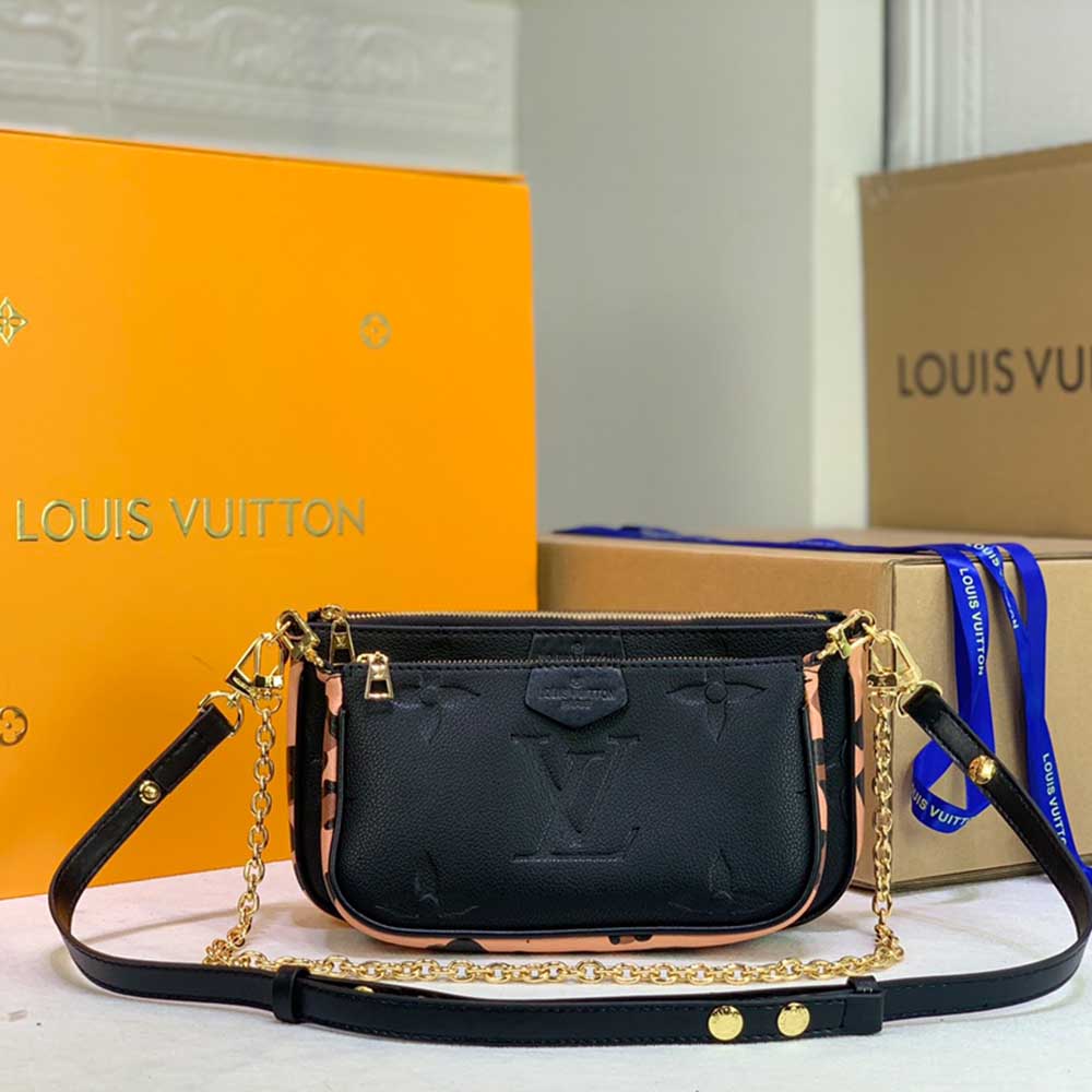 Replica Louis Vuitton Leopard Multi Pochette Accessoires M58520 Black/Brown - Image 7