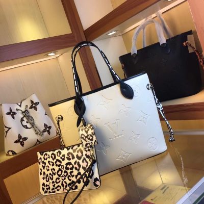 Replica Louis Vuitton Neverfull Mm Tote Black/White