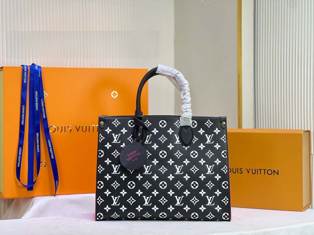 Replica Louis Vuitton Monogram A4 Leather Onthego Totes - Image 2