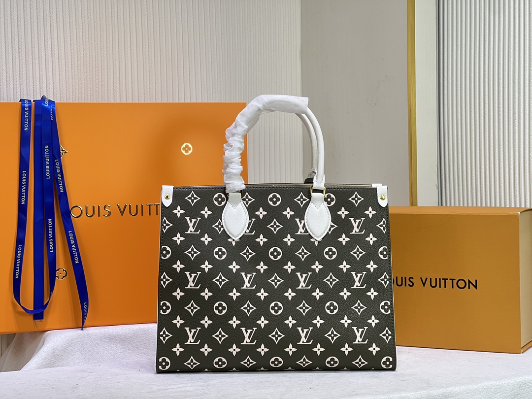 Replica Louis Vuitton Monogram A4 Leather Onthego Totes - Image 14