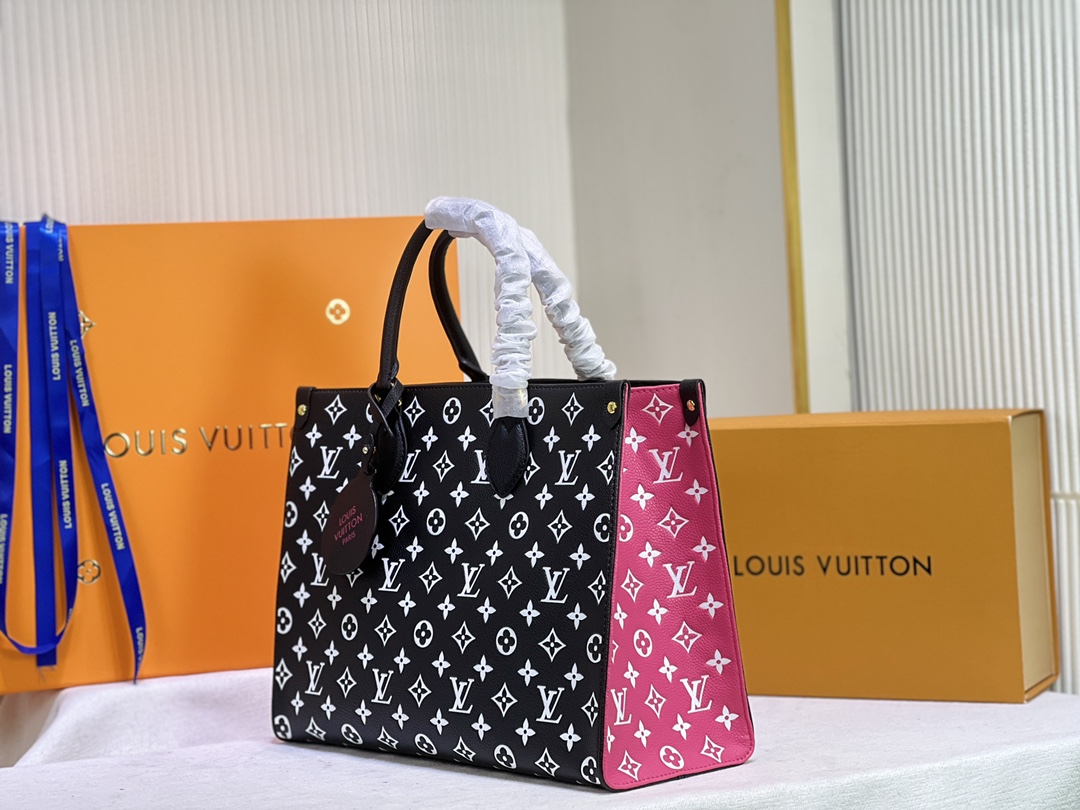 Replica Louis Vuitton Monogram A4 Leather Onthego Totes - Image 3