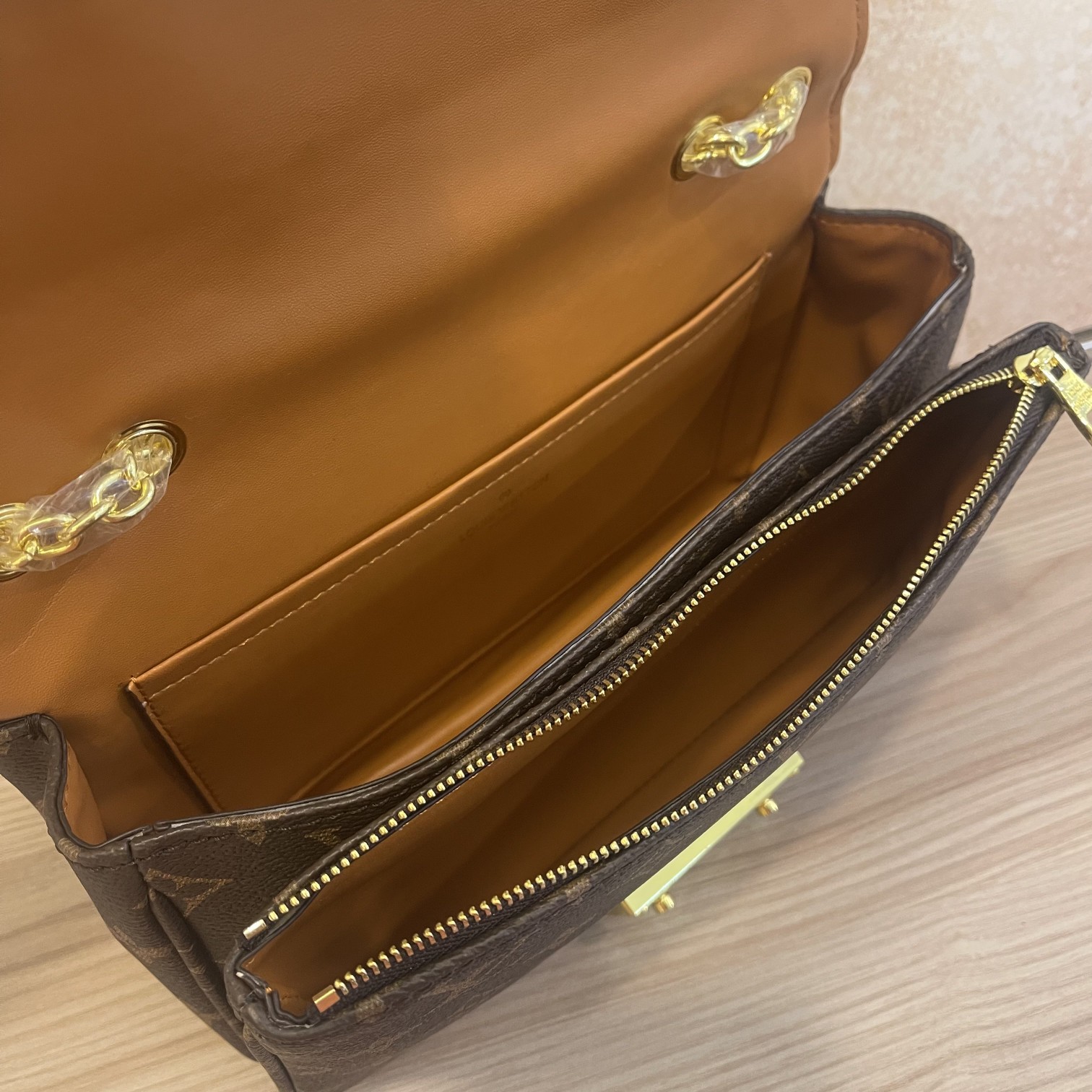 Replica Louis Vuitton Marceau Chain Handbag- Black/Brown - Image 10