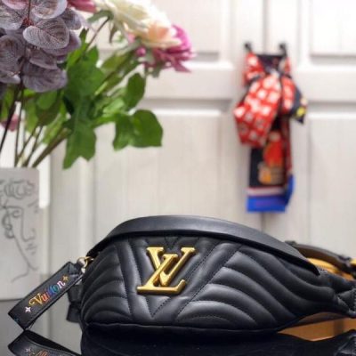Replica Louis Vuitton New Wave Bumbag Black/White