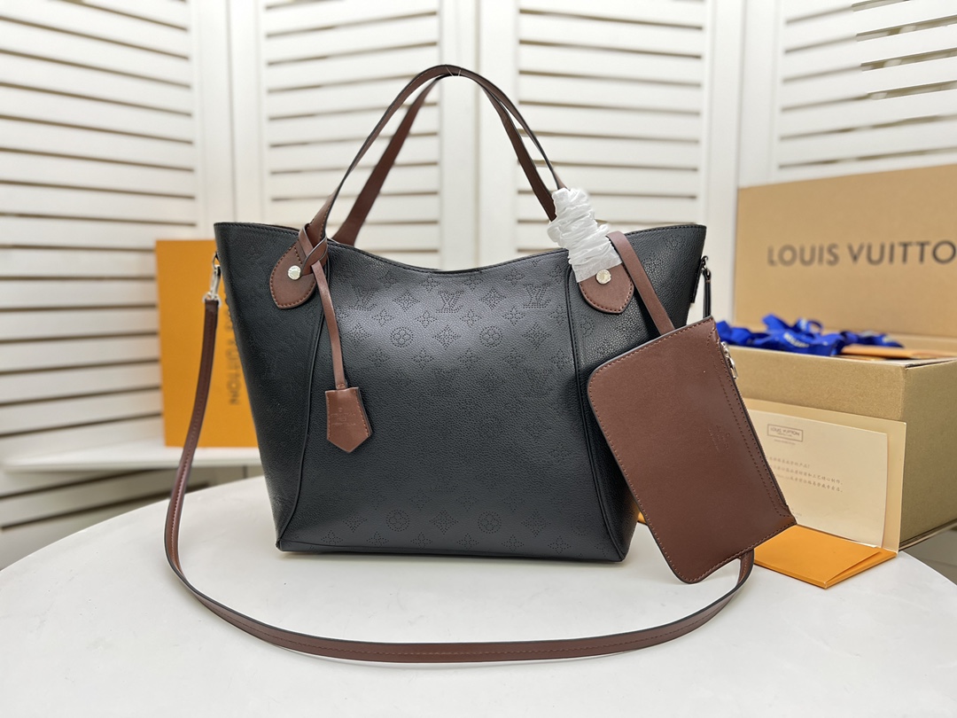 Replica Louis Vuitton Hina Mm- Black/Beige/Pink/White