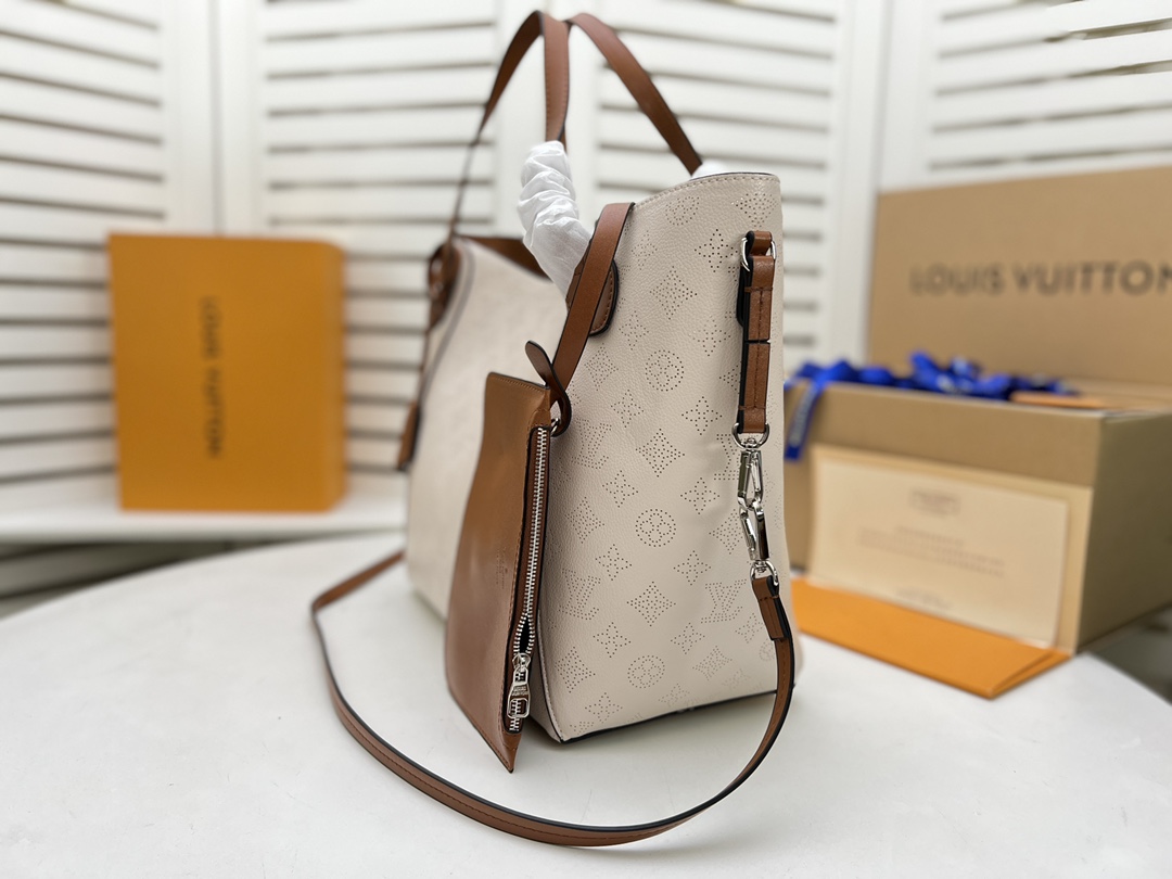 Replica Louis Vuitton Hina Mm- Black/Beige/Pink/White - Image 12
