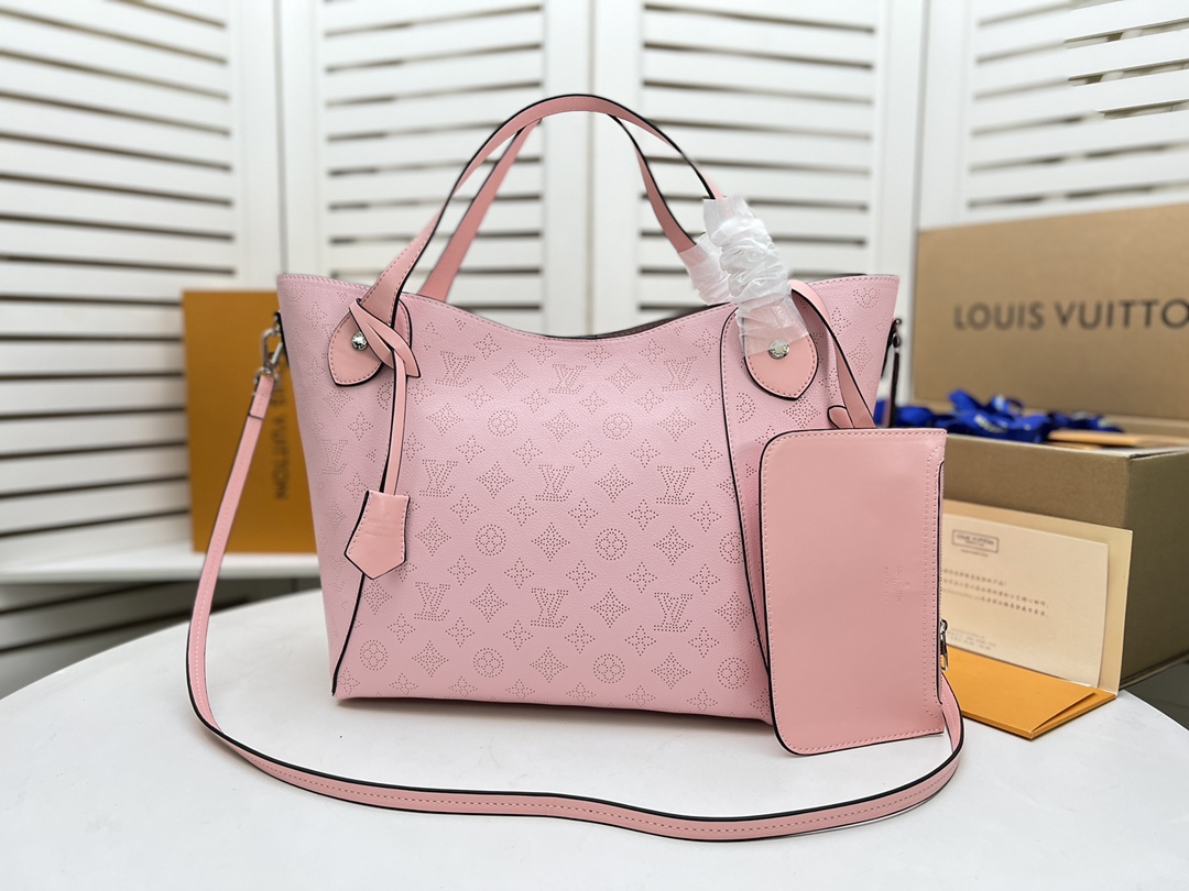 Replica Louis Vuitton Hina Mm- Black/Beige/Pink/White - Image 16