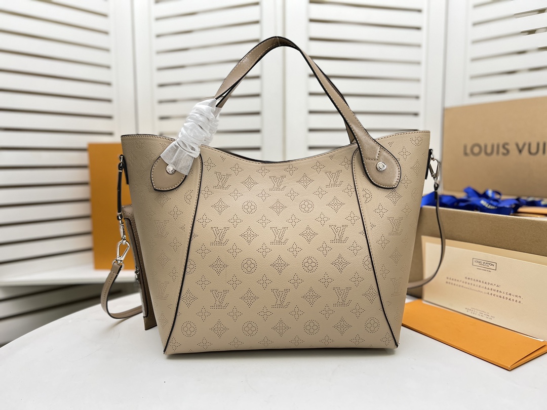 Replica Louis Vuitton Hina Mm- Black/Beige/Pink/White - Image 8