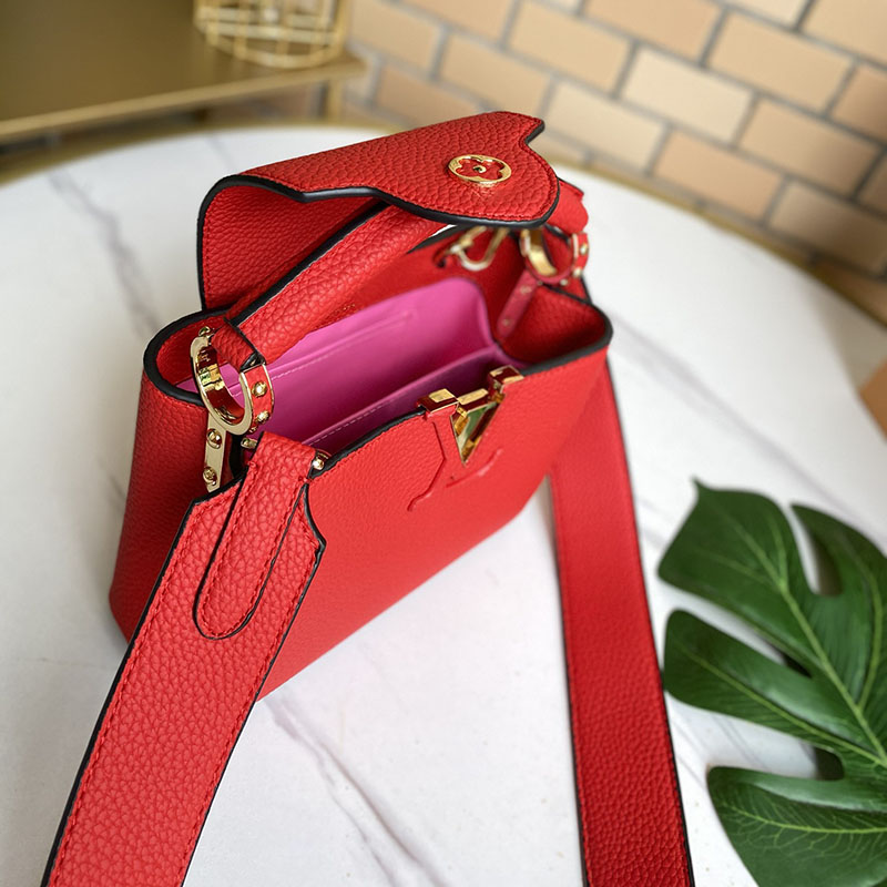 Replica Louis Vuitton Capucines Mini Black/White/Red/Pink/Beige - Image 12