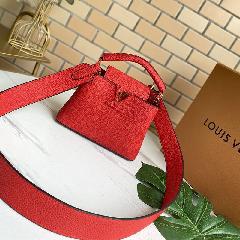 Replica Louis Vuitton Capucines Mini Black/White/Red/Pink/Beige - Image 9