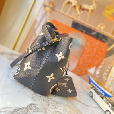 Alternative view of Replica Louis Vuitton Neonoe Mm Bucket Bag- Black/Brown