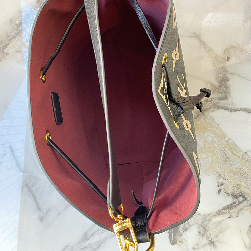 Replica Louis Vuitton Neonoe Mm Bucket Bag- Black/Brown - Image 5