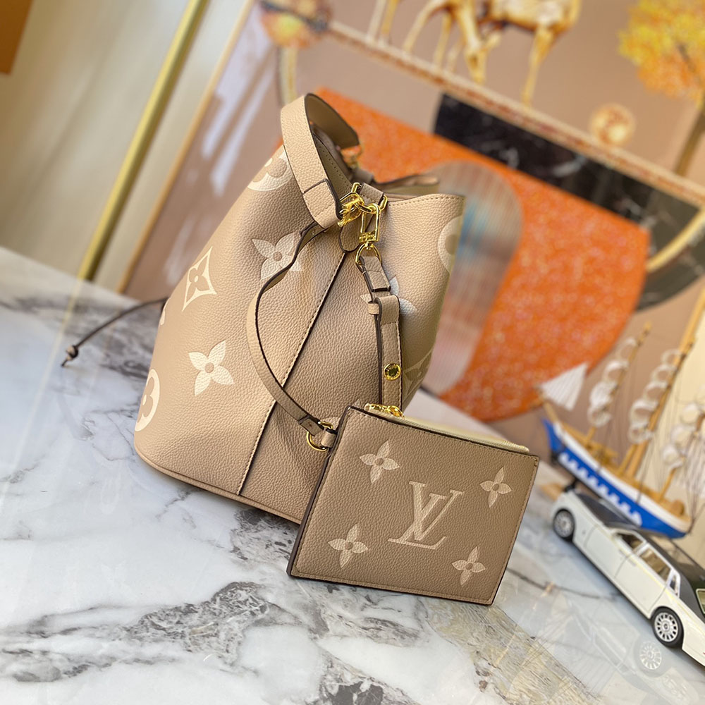 Replica Louis Vuitton Neonoe Mm Bucket Bag- Black/Brown - Image 7