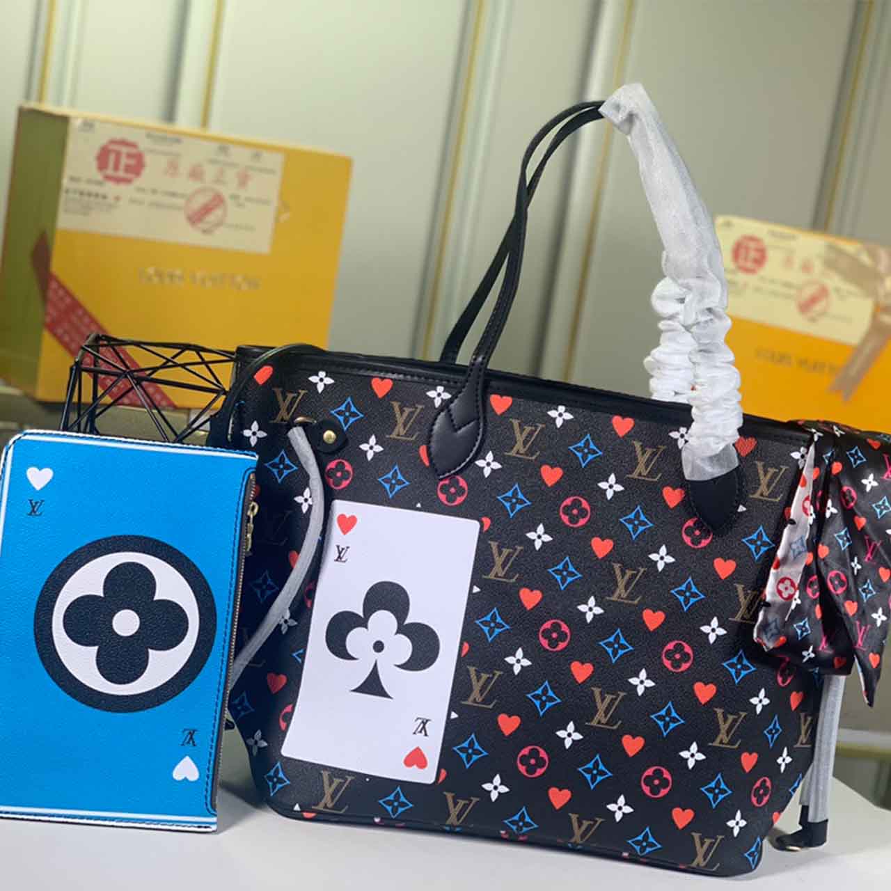 Replica Louis Vuitton Game On Neverfull Mm M57462 Black/White - Image 11