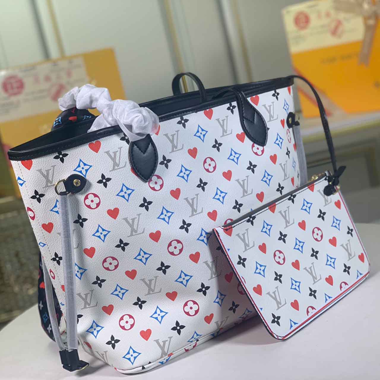Replica Louis Vuitton Game On Neverfull Mm M57462 Black/White - Image 5