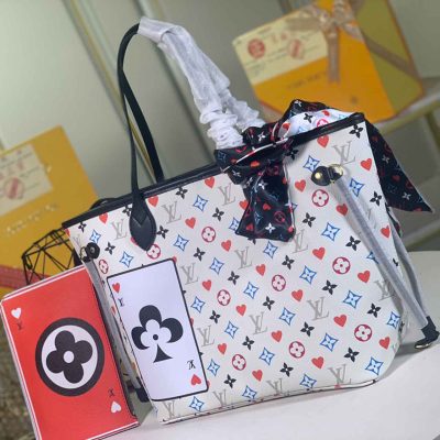 Alternative view of Replica Louis Vuitton Game On Neverfull Mm M57462 Black/White