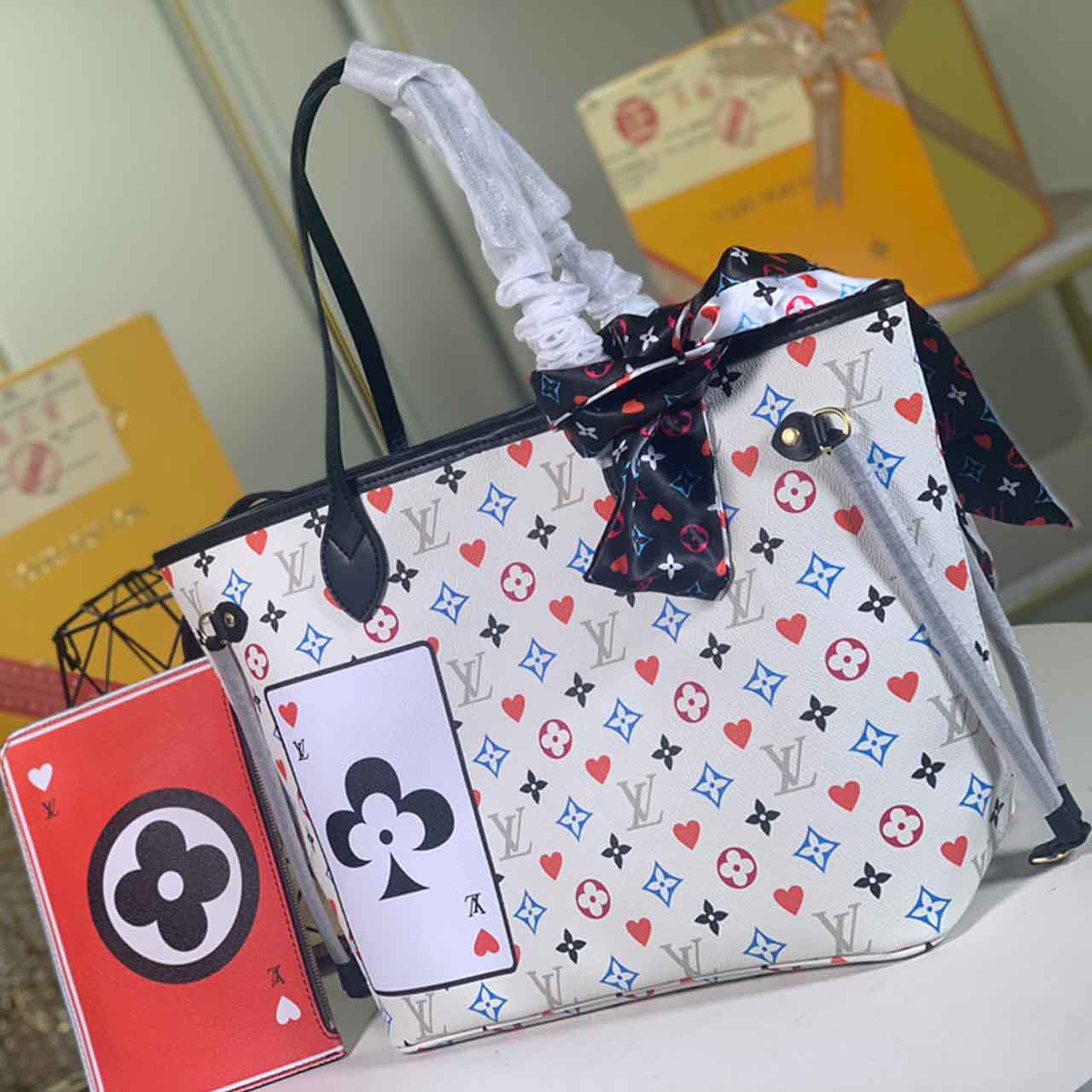 Replica Louis Vuitton Game On Neverfull Mm M57462 Black/White - Image 2