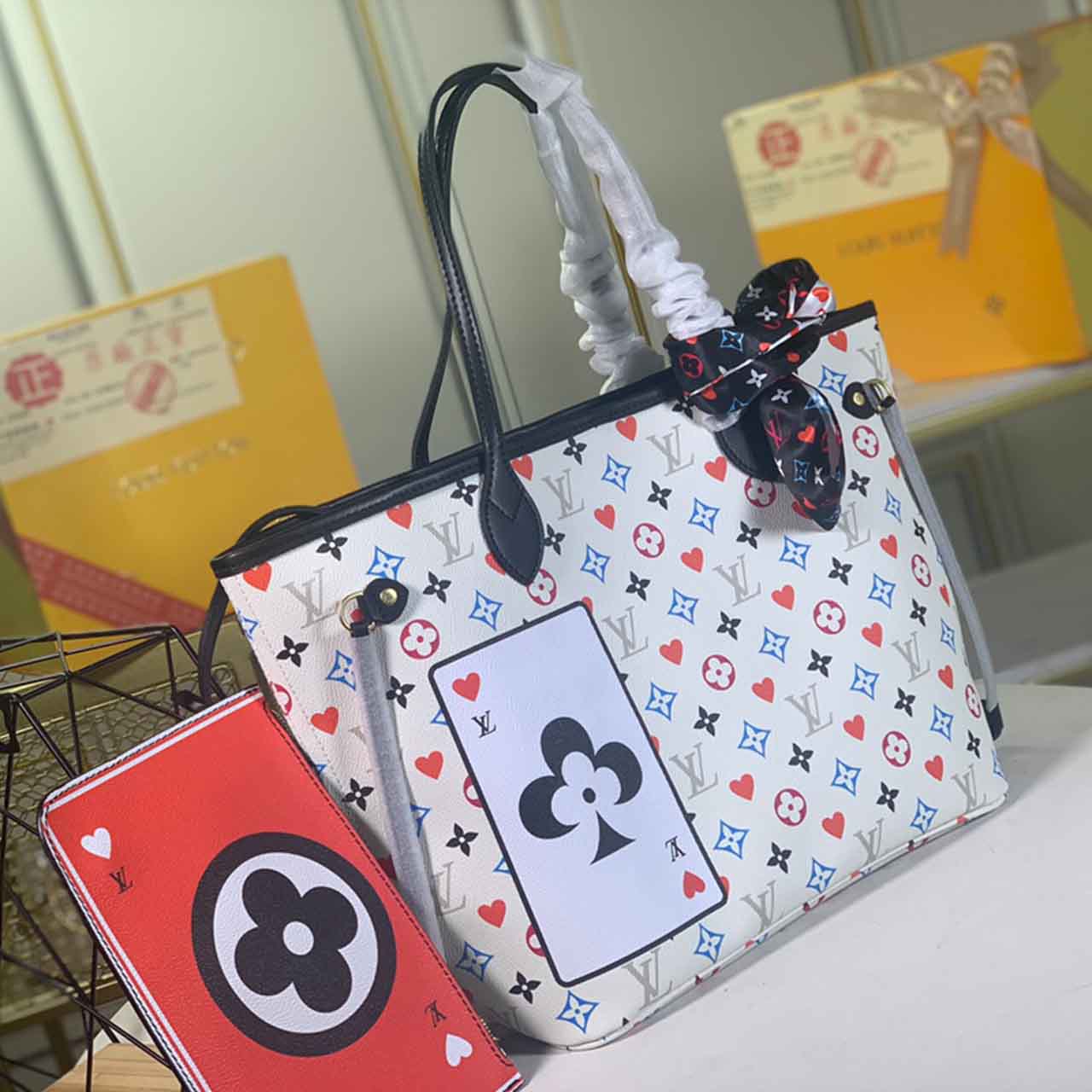 Replica Louis Vuitton Game On Neverfull Mm M57462 Black/White - Image 6