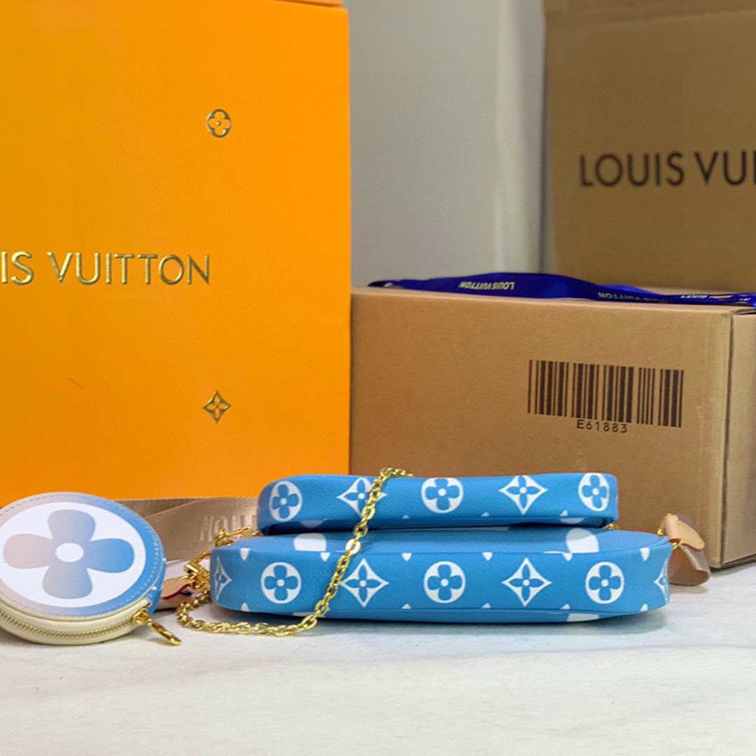 Replica Louis Vuitton Multi Pochette Accessoires-M57634 Pink/Blue - Image 4