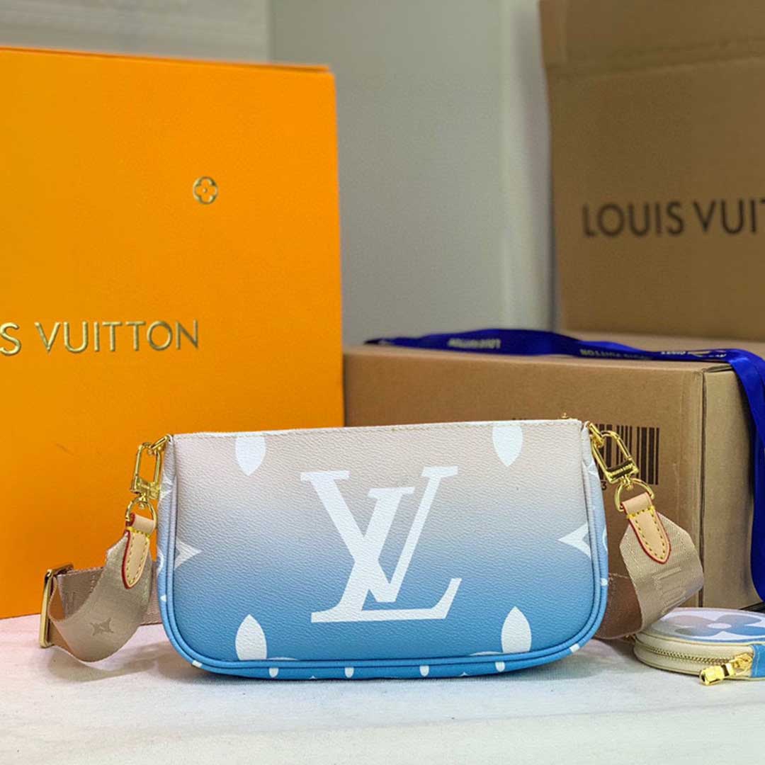 Replica Louis Vuitton Multi Pochette Accessoires-M57634 Pink/Blue - Image 5