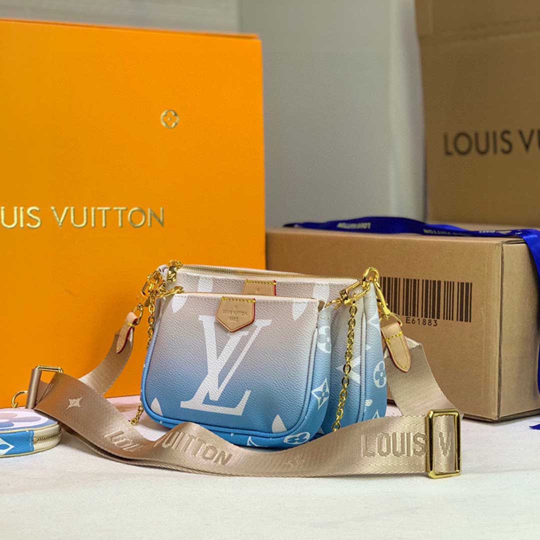 Replica Louis Vuitton Multi Pochette Accessoires-M57634 Pink/Blue - Image 9