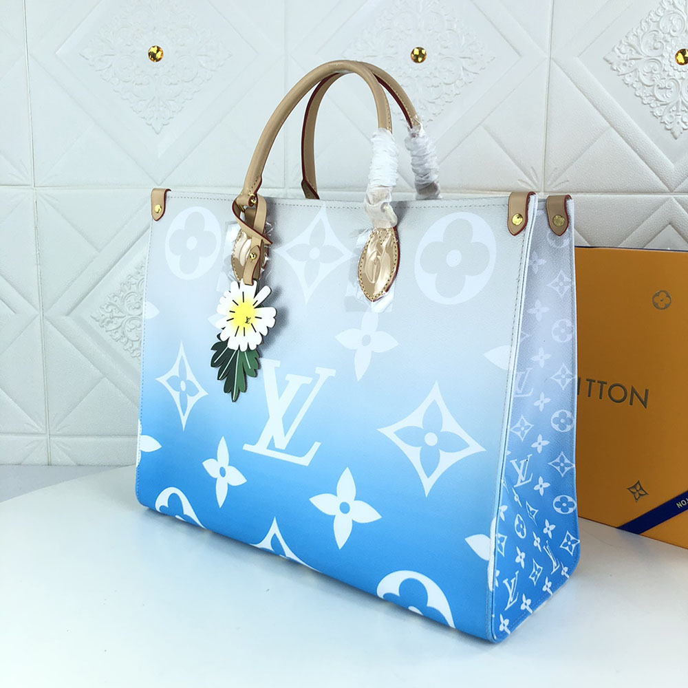 Replica Louis Vuitton Onthego Gm Blue/Pink/Mist - Image 3