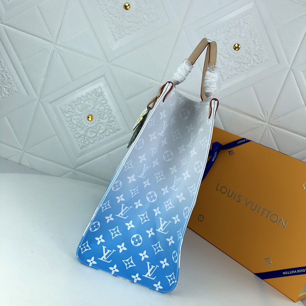 Replica Louis Vuitton Onthego Gm Blue/Pink/Mist - Image 5