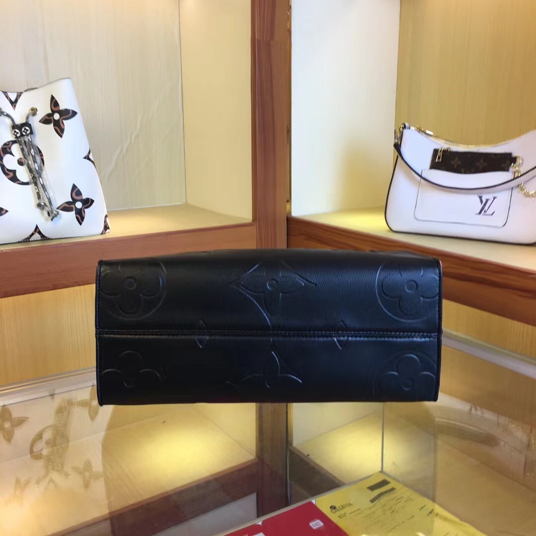 Replica Louis Vuitton Leopard-Print Sides Onthego Black/Brown - Image 3