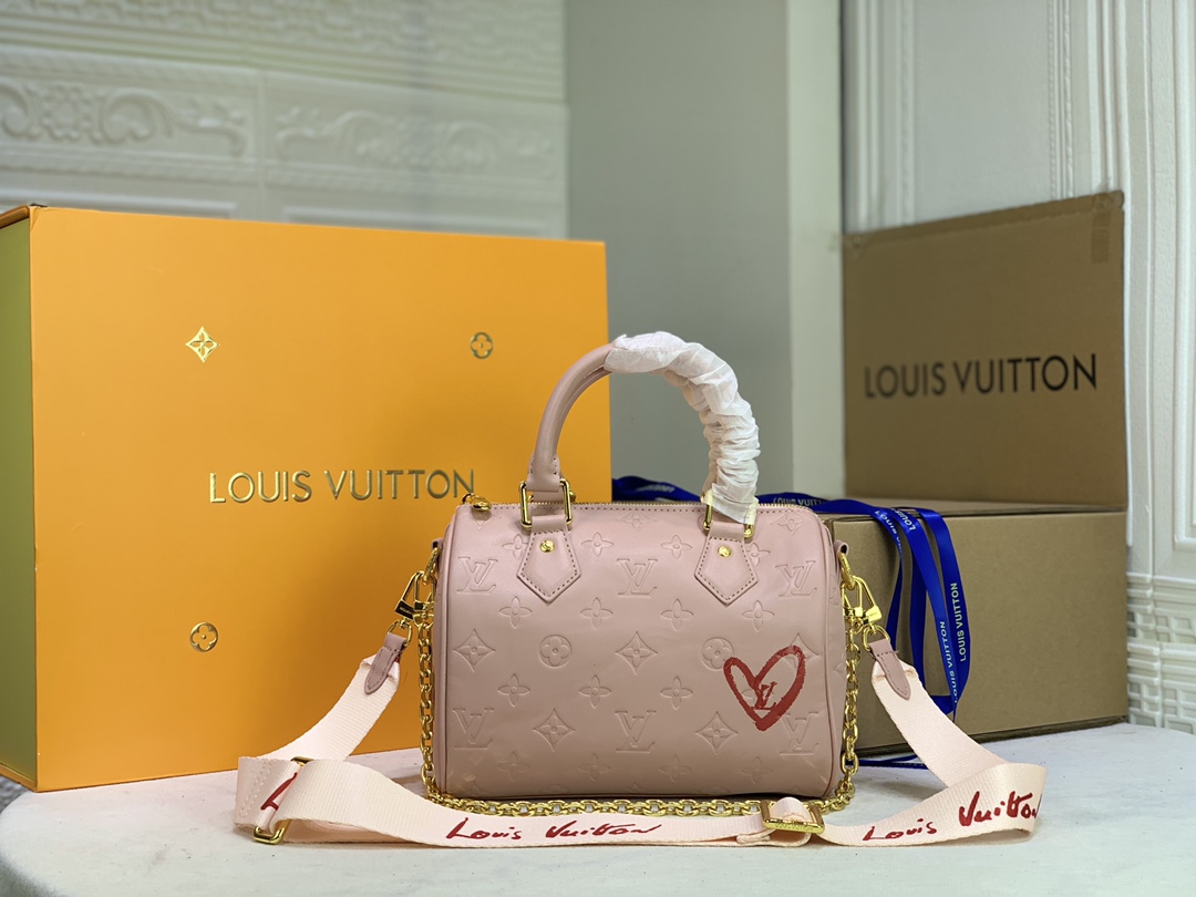Replica Louis Vuitton Limited Edition Speedy Bandouliere 22 White/Pink - Image 10