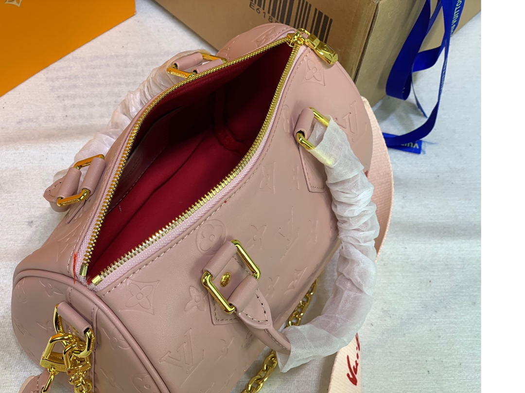 Replica Louis Vuitton Limited Edition Speedy Bandouliere 22 White/Pink - Image 6