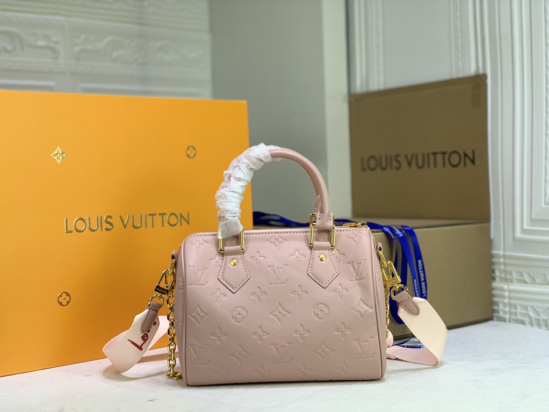 Replica Louis Vuitton Limited Edition Speedy Bandouliere 22 White/Pink - Image 8