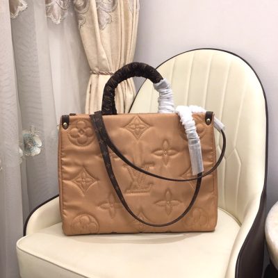 Alternative view of Replica Louis Vuitton Onthego Gm Tote Bag- Beige