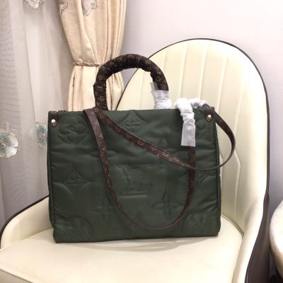 Alternative view of Replica Louis Vuitton Onthego Gm Tote Bag- Green
