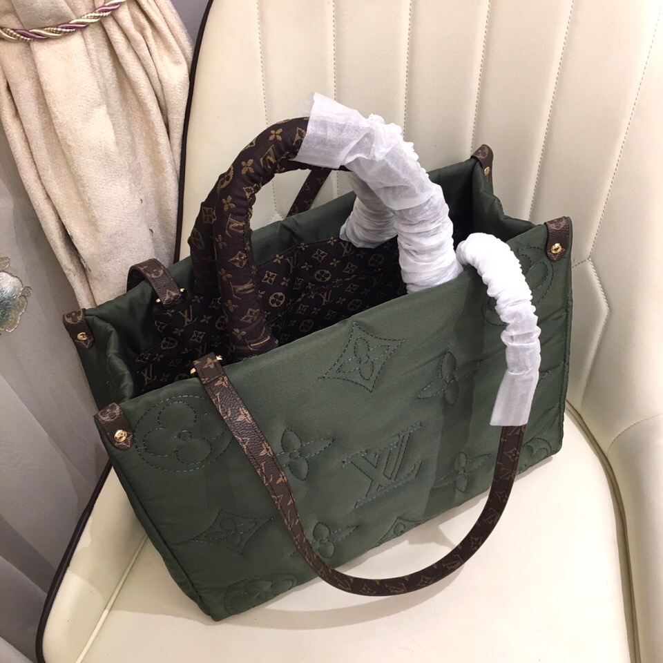 Replica Louis Vuitton Onthego Gm Tote Bag- Green - Image 6