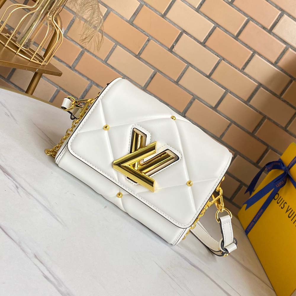 Replica Louis Vuitton Twist Pm- Black/Brown/White - Image 11