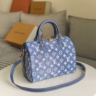 Alternative view of Replica Louis Vuitton Denim Speedy Bandouliere 25 Handbag