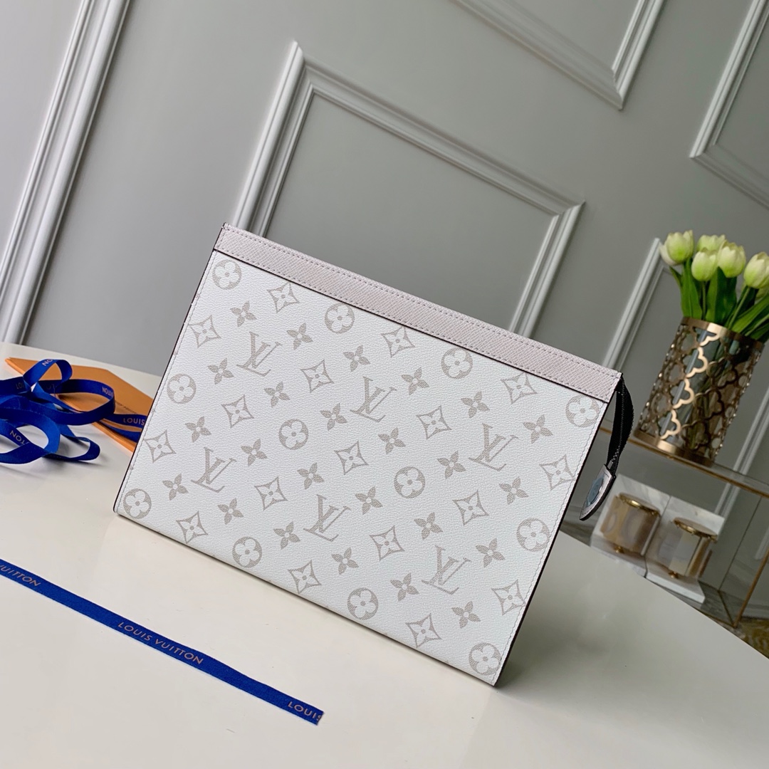 Replica Louis Vuitton Pochette Voyage Mm Yellow/White - Image 5