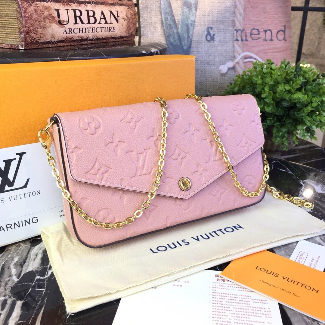 Replica Louis Vuitton Felicie Pochette Black/Blue/Red - Image 10